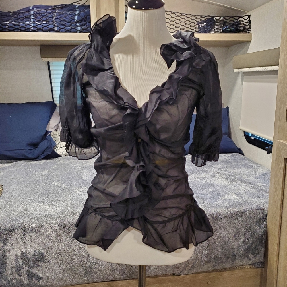 Ralph Lauren Rugby Sheer Blouse